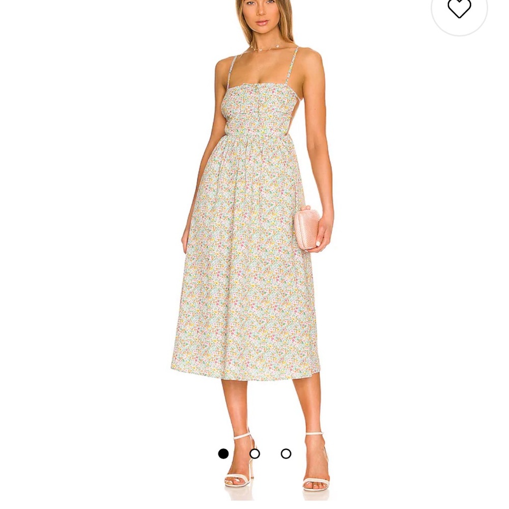 For Love & Lemons Floral Midi Dress - Backless